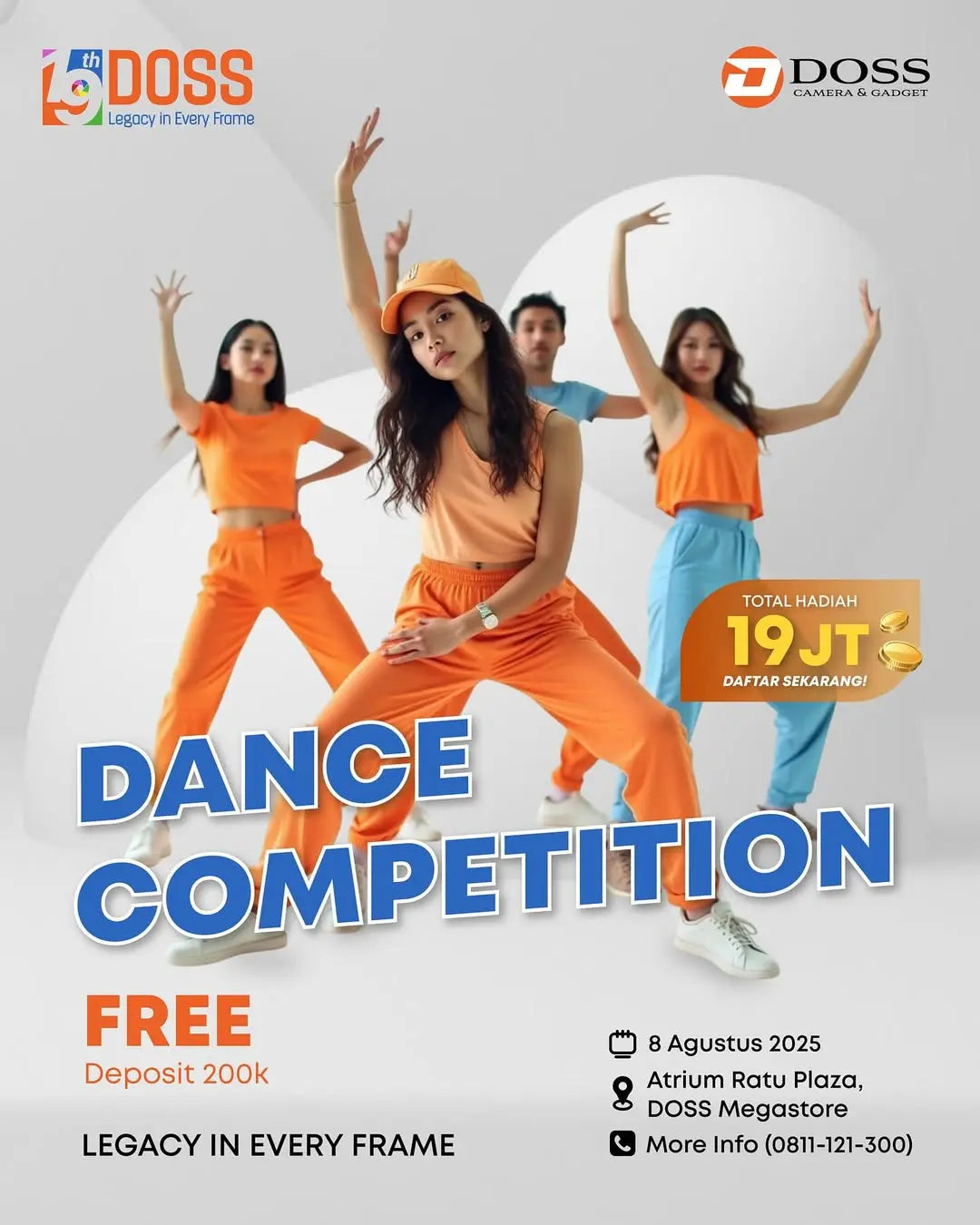 DOSS Gelar Modern Dance Competition Spesial DOSS Anniversary ke-19, Total Hadiah 19 Juta Rupiah! Yuk Ikutan