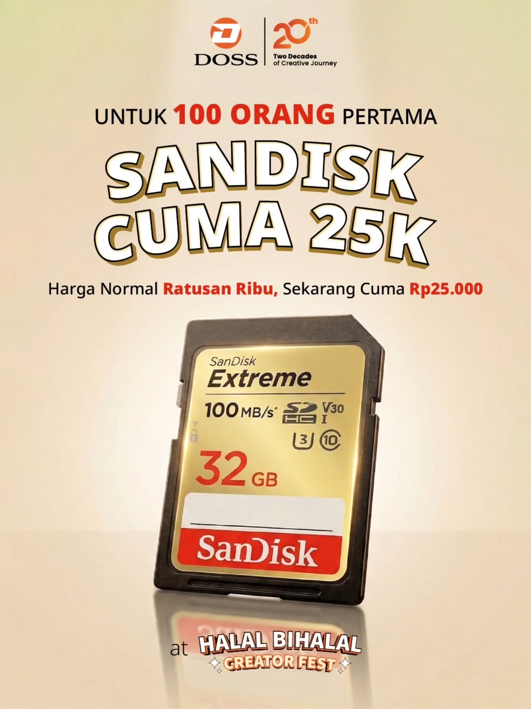 Keren, Ada Promo Spesial SanDisk di DOSS Halal Bihalal Creator Fest 2026