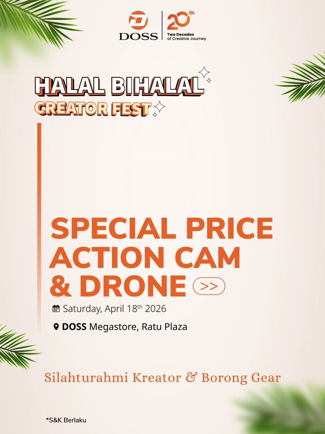 Promo Action Cam & Drone di Creator Fest 2026, Cuma Sehari Tanggal 18 April 2026