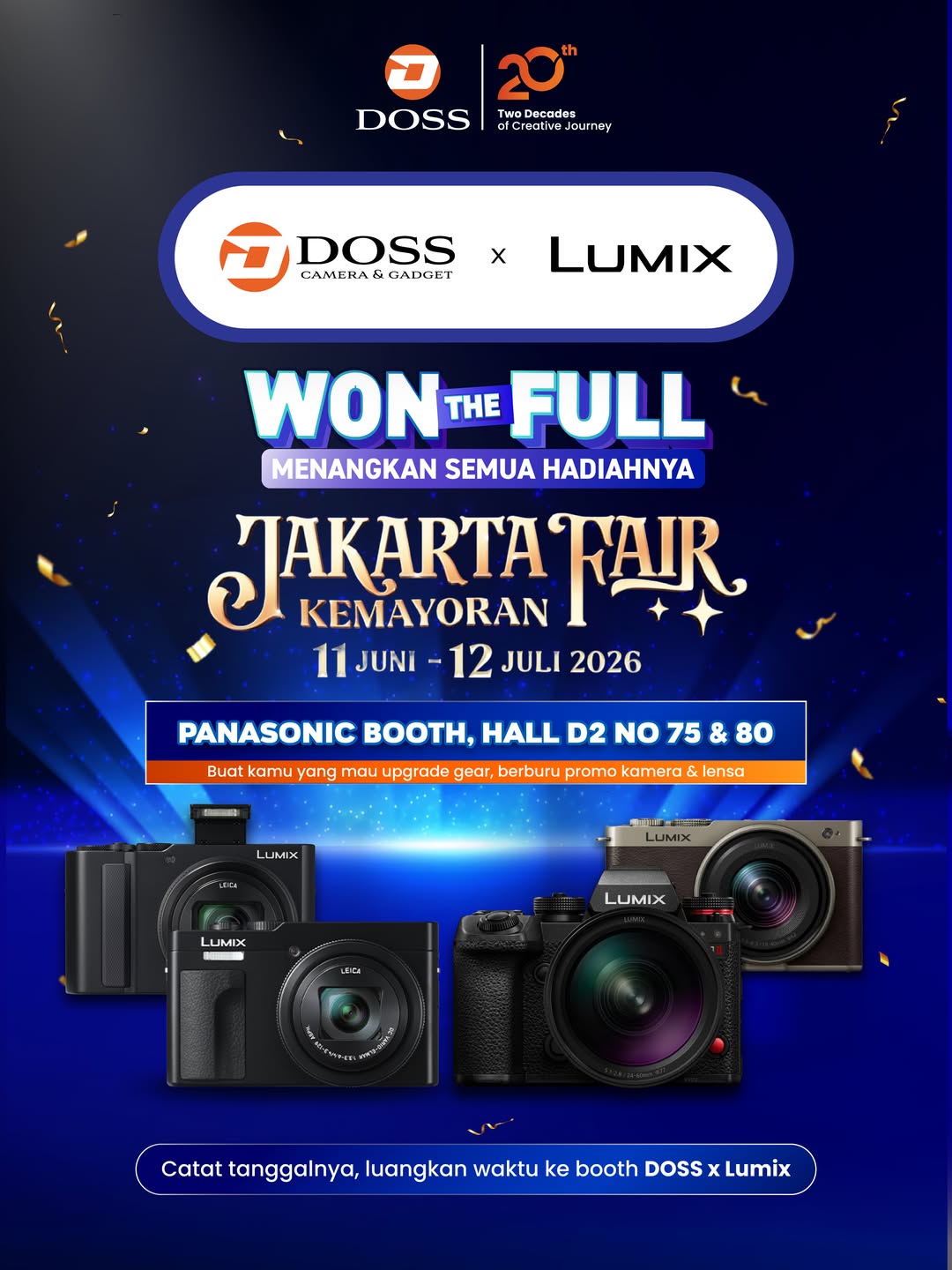 DOSS x Lumix Hadir di Jakarta Fair 2026, Kesempatan Emas untuk Upgrade Kamera dan Gear Impian