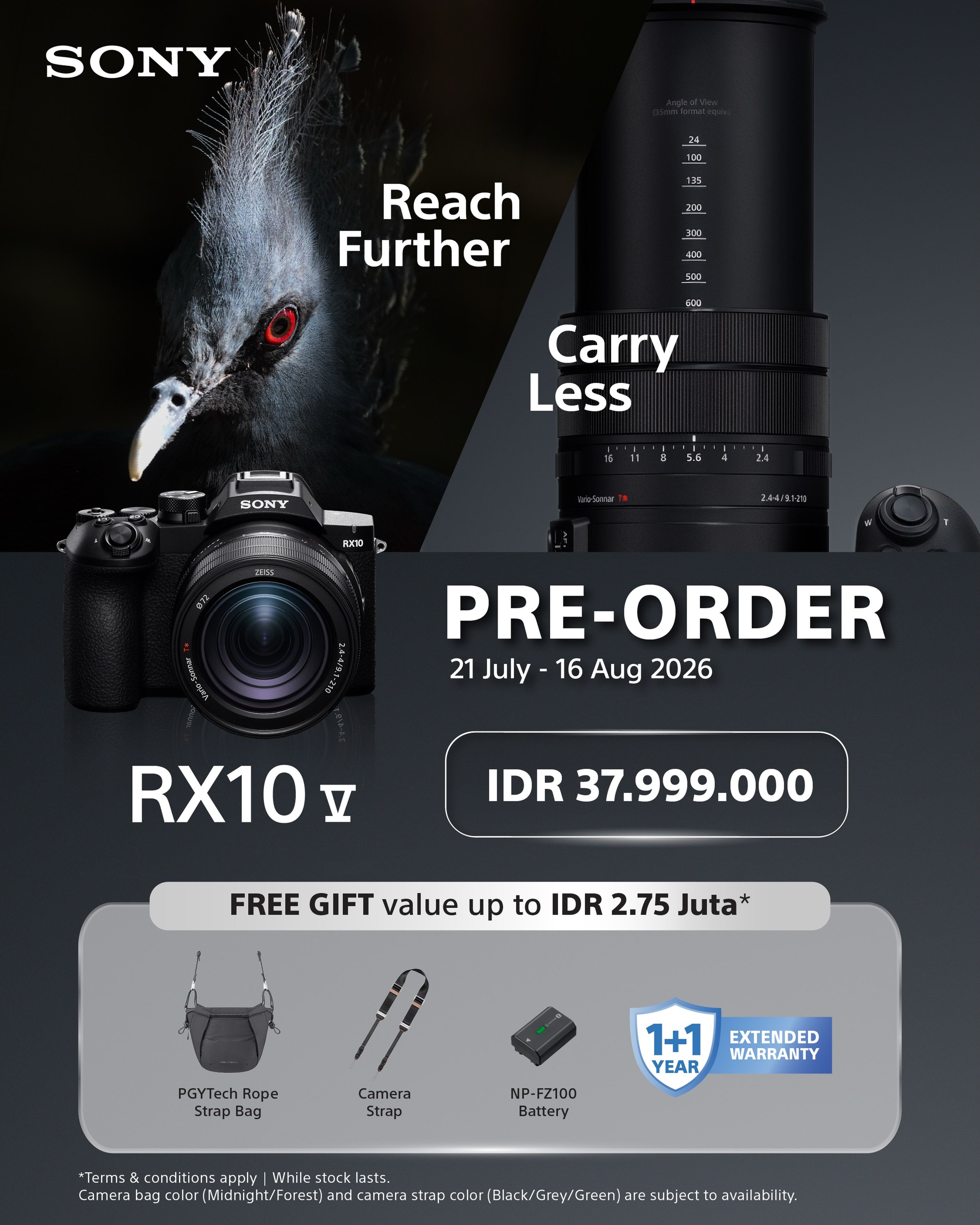 Yuk Pre-Order Sony RX10 V di DOSS! Kamera All-in-One Idaman dengan Bonus Melimpah