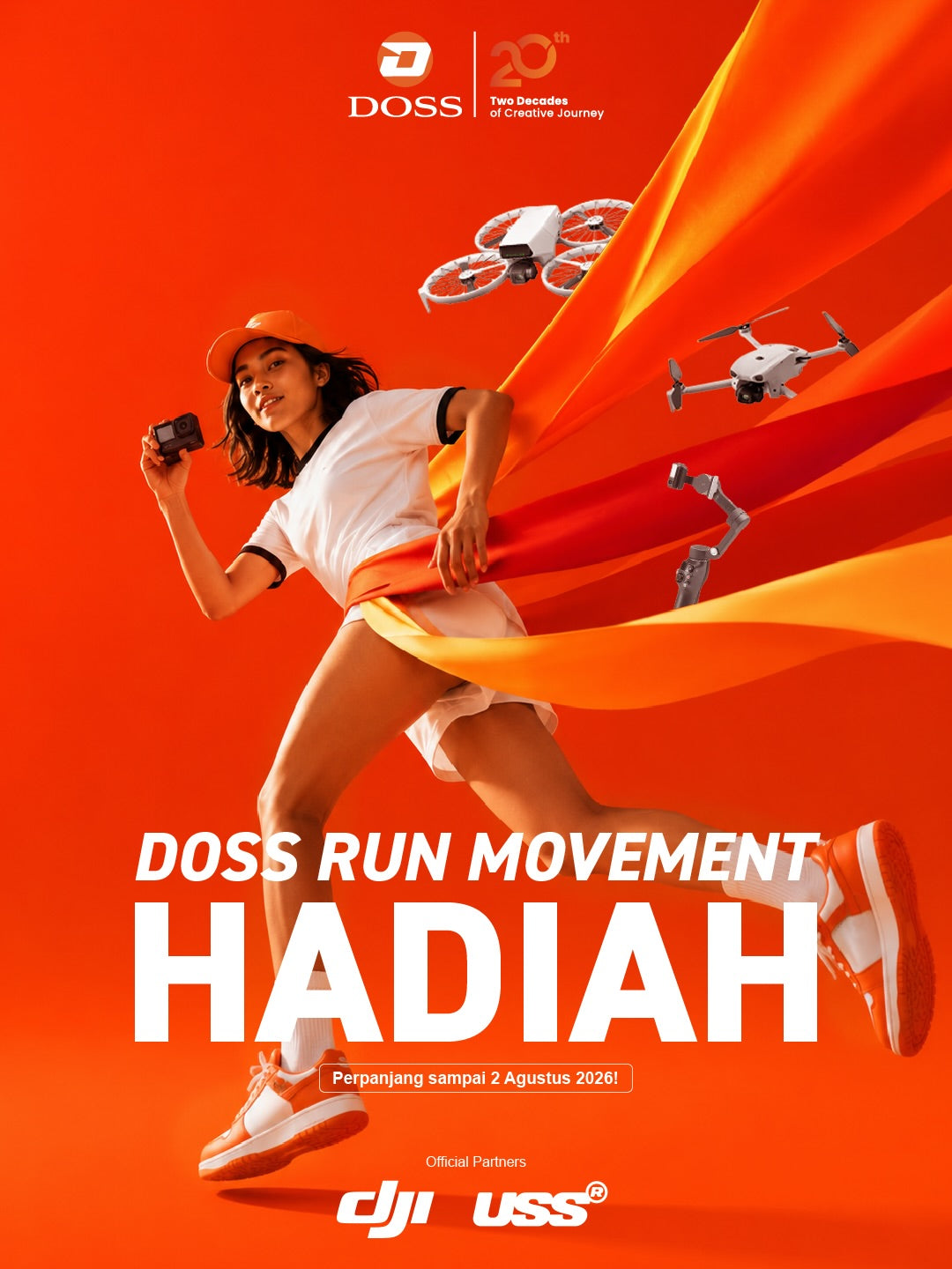 Yuk Ikutan DOSS Run Movement: Lari, Bikin Konten Gokil, Menangkan Gadget dari DJI.