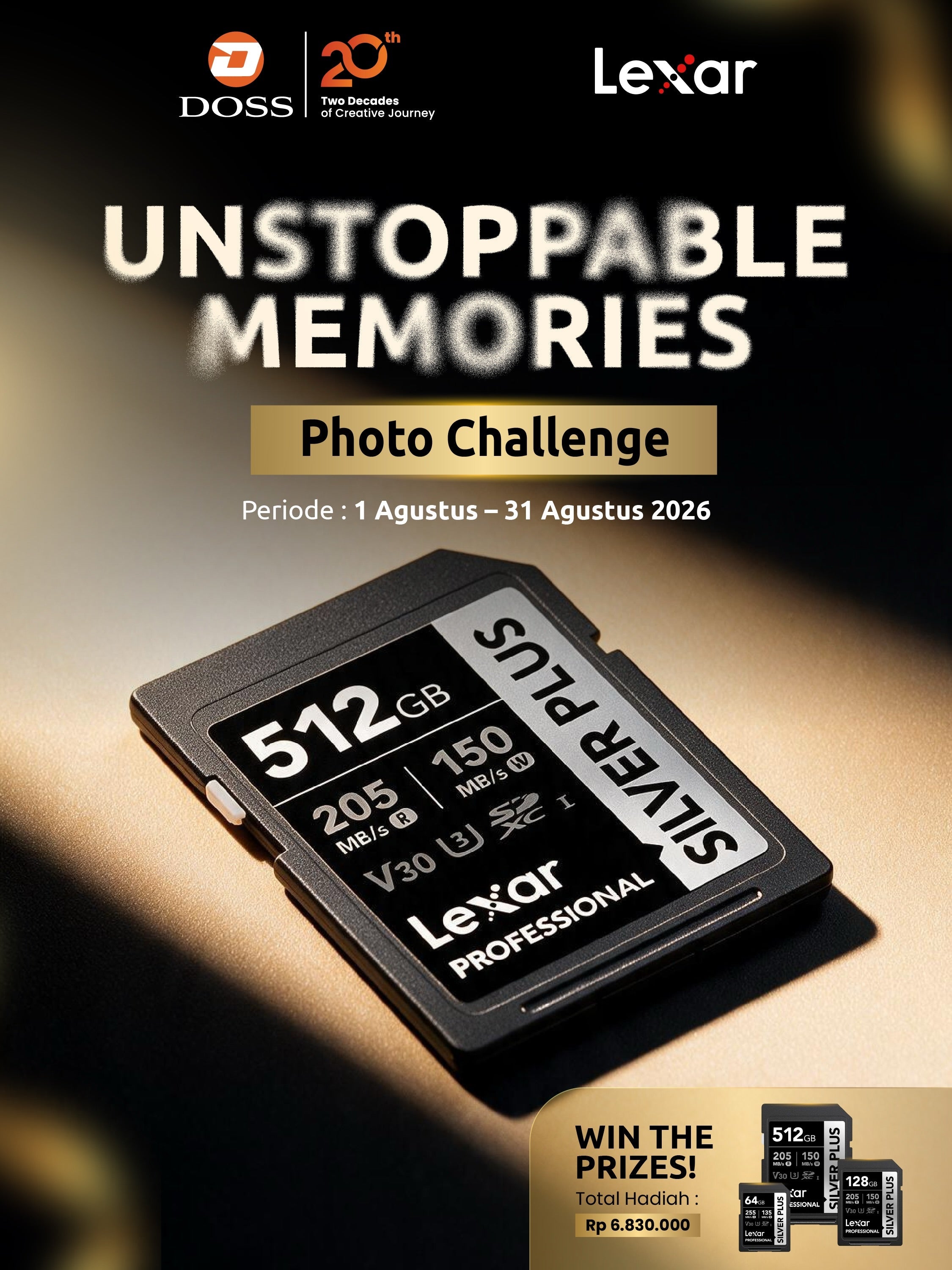 "Unstoppable Memories Photo Challenge": Kolaborasi Seru DOSS x Lexar Berhadiah Total Jutaan Rupiah!