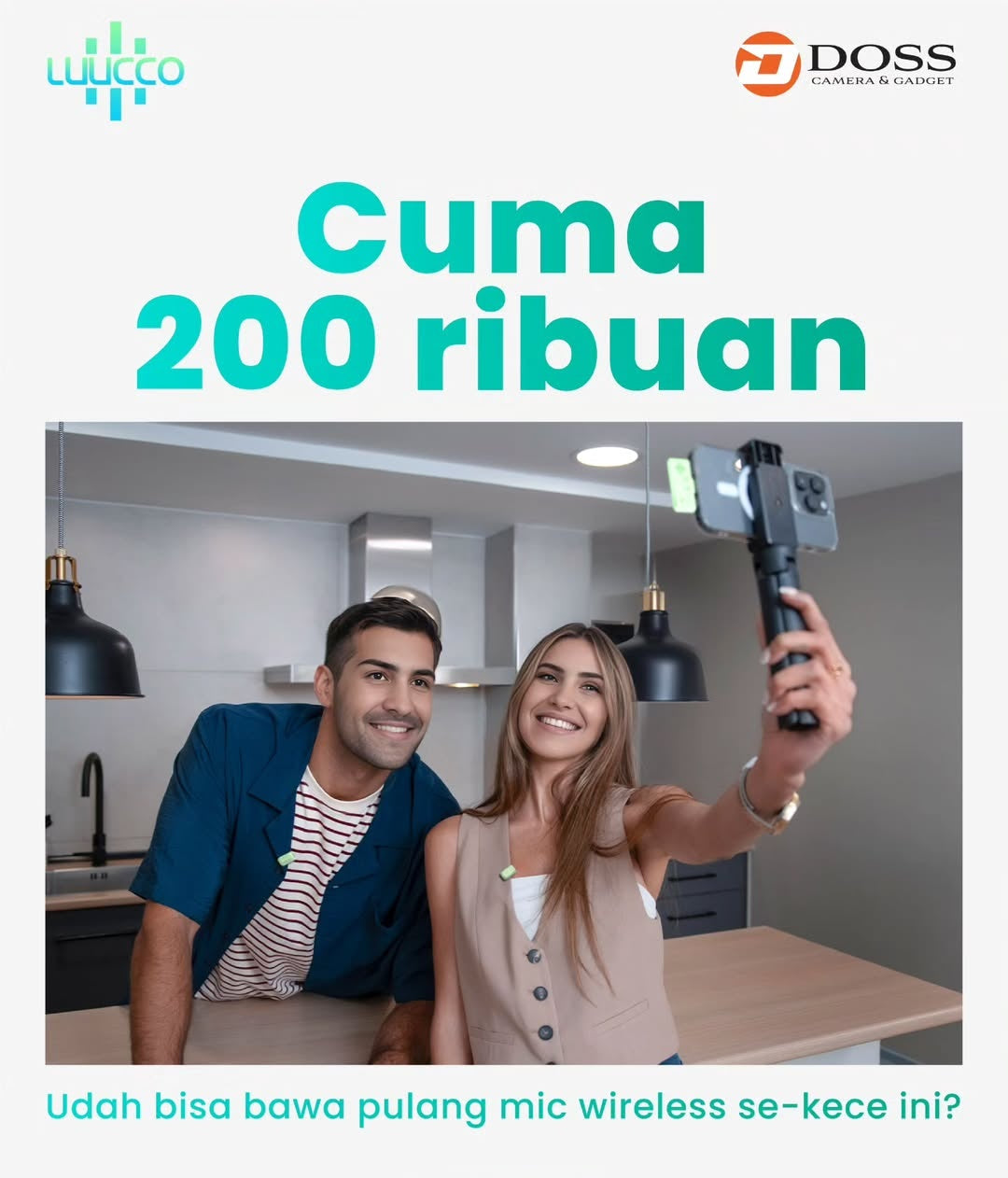 LUUCCO MiniPods-K2: Wireless Mic 200 Ribuan, Cocok untuk Kreator Konten Modern