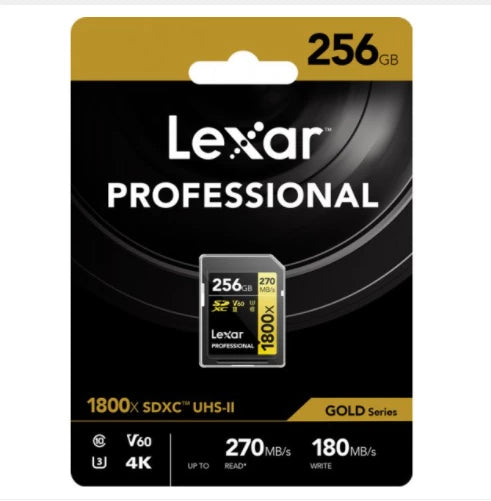 Lexar 256GB Professional 1800x SDXC UHS-II Memory Card