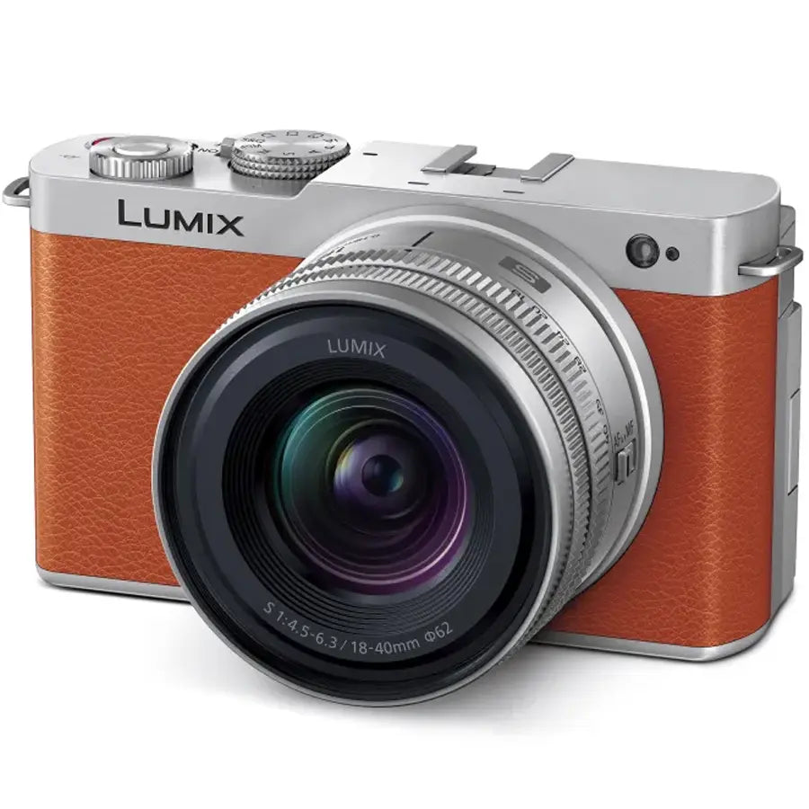 Panasonic Lumix S9 Mirrorless Camera with S 18-40mm f4.5-6.3 (Camel Orange) (FREE PGYTECH OneGo Drawstring Bag (Ivory) + Lexar 256GB Professional SDXC SILVER PLUS)