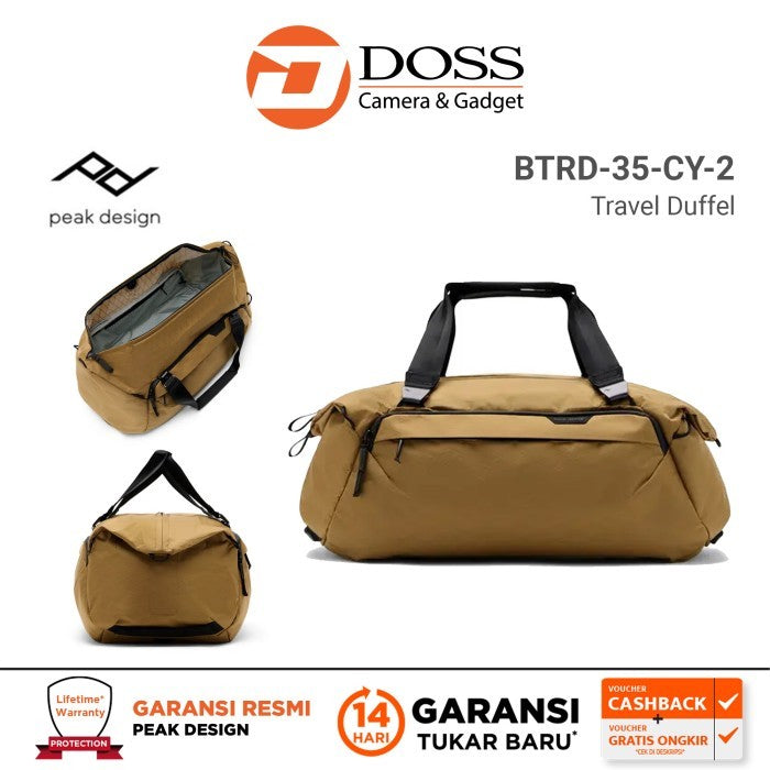 Peak Design BTRD-35-CY-2 Travel Duffel 35L Coyote