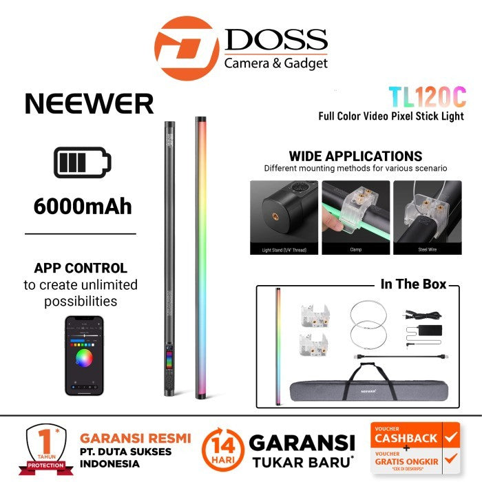 Neewer TL120C 42W RGB Tube Light with APP/2.4G/DMX Control