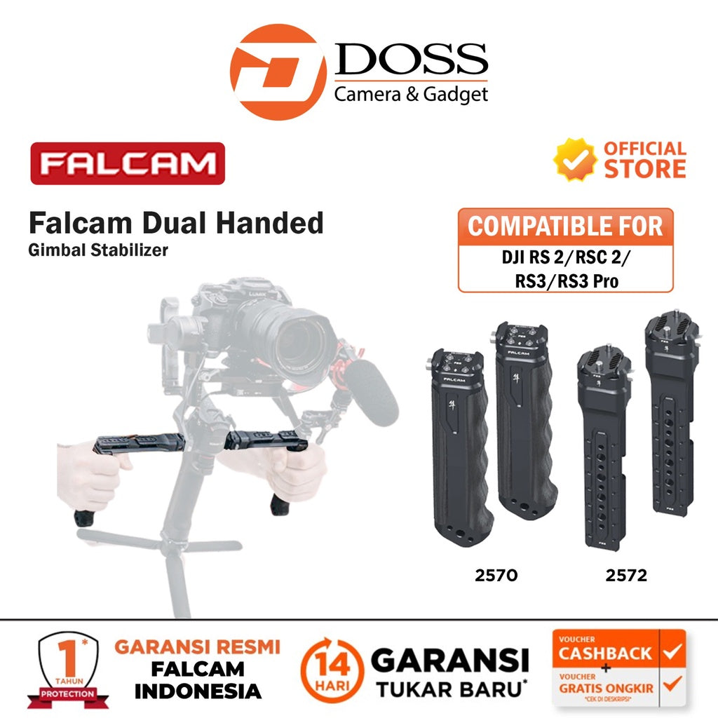 Falcam Dual Handed Gimbal Stabilizer for DJI RS 2/RSC 2/RS3/RS3 Pro