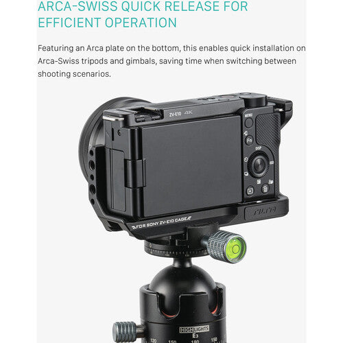 Tilta L-Bracket Mounting Plate for Sony ZV-E10 - Black