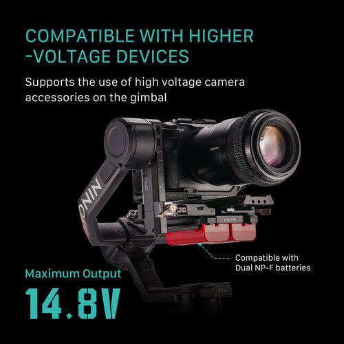 Tilta Battery Plate to DJI RS 4 Power Pass-through Plate Kit - V Mount TGA-PPK3-V