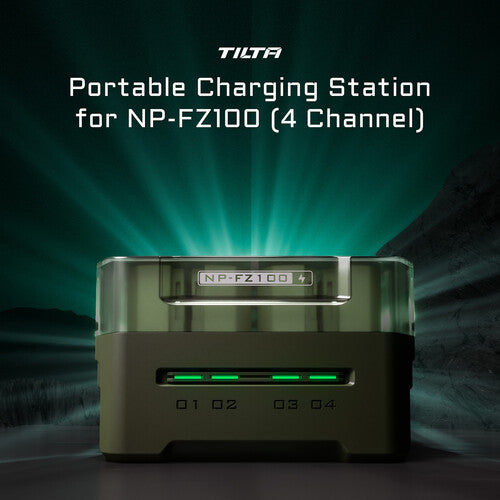 Tilta Portable Charging Station for NP-FZ100 (4 Channel) - Green TBC-FZ100-GN