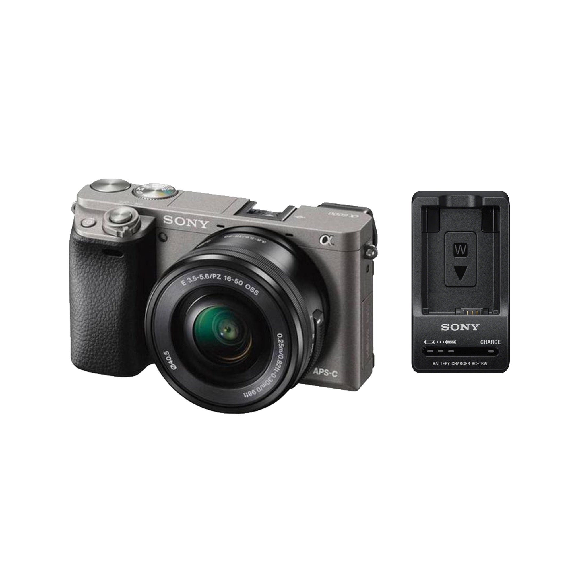 Paket Sony Alpha a6000 Camera with 16-50mm Lens Dark Grey + Sony BC-TRW