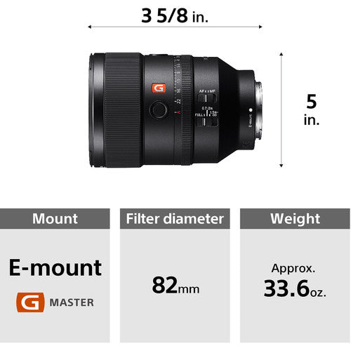 Sony FE 135mm f1.8 GM Lens
