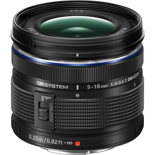 OM SYSTEM M.ZUIKO DIGITAL ED 9-18mm F4.0-5.6 II Lens (Black)