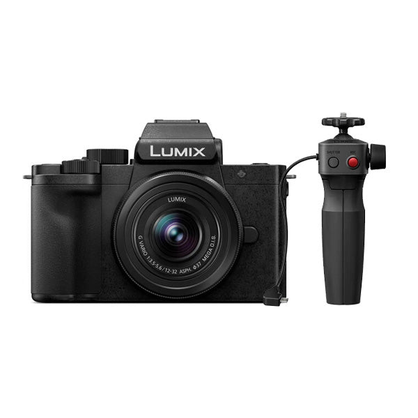 Panasonic Lumix G100D Mirrorless Camera with 12-32mm Lens and Tripod Grip