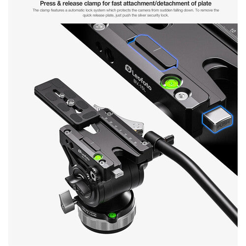 Leofoto BV-15L Fluid Head with Lever Release Clamp