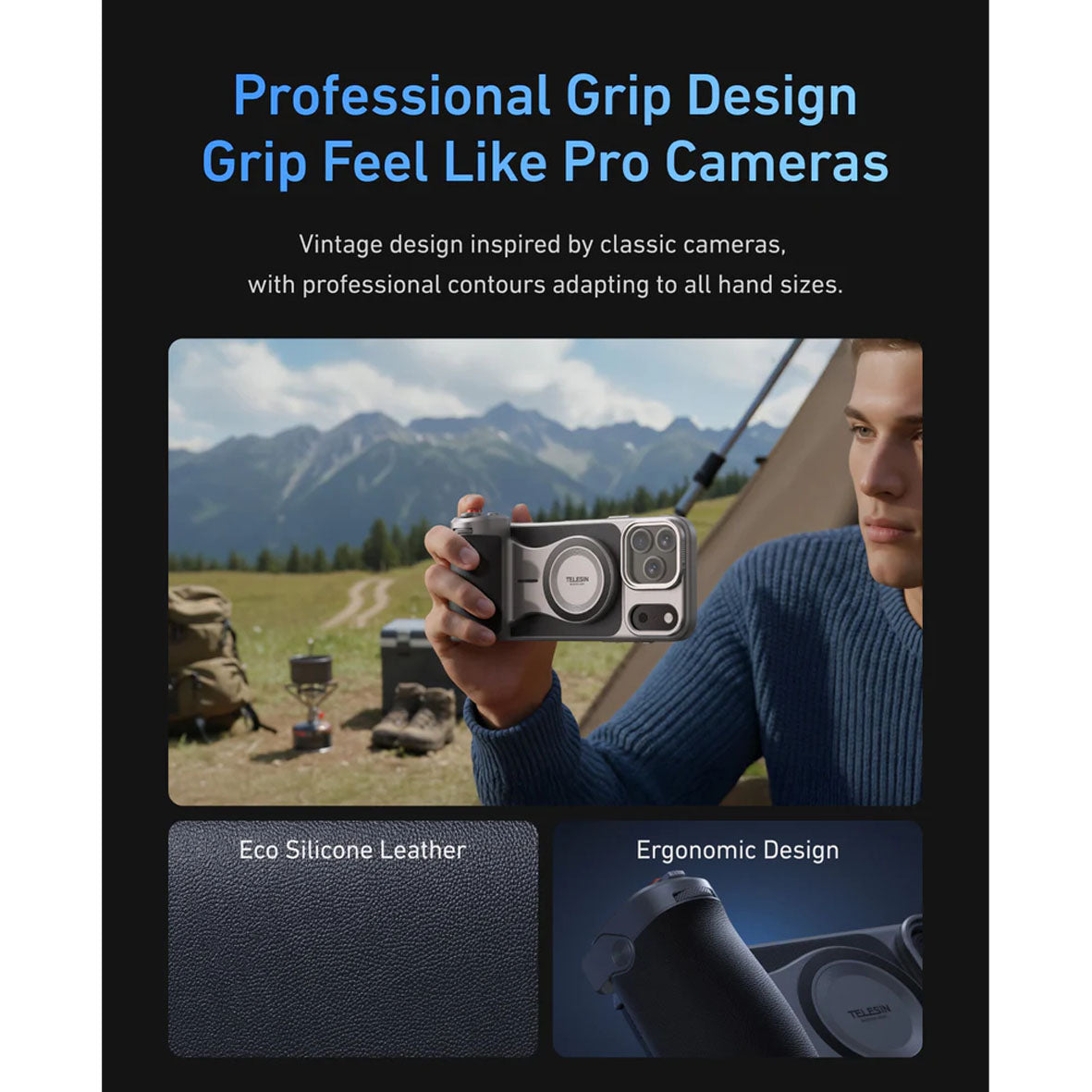 Telesin Master Grip for iphone 17 Pro Max Standard Kit P5-MCS5-11-TIP