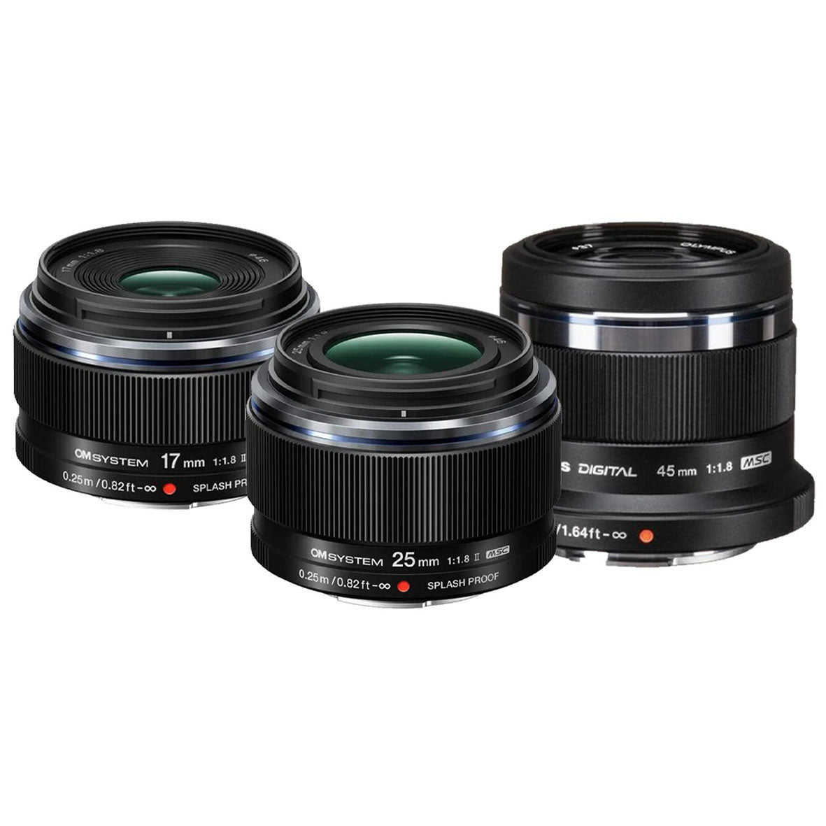 M.ZUIKO DIGITAL 17mm F1.8 Ⅱ + M.ZUIKO DIGITAL 25mm F1.8 Ⅱ + M.ZUIKO DIGITAL 45mm F1.8 BLK