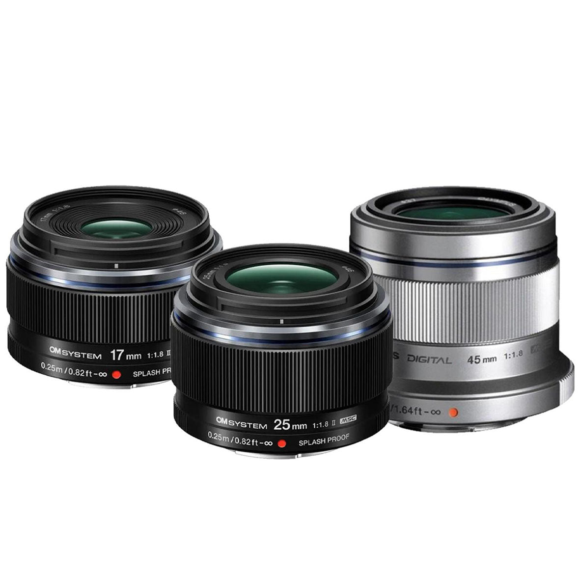 M.ZUIKO DIGITAL 17mm F1.8 Ⅱ + M.ZUIKO DIGITAL 25mm F1.8 Ⅱ + M.ZUIKO DIGITAL 45mm F1.8 SLV
