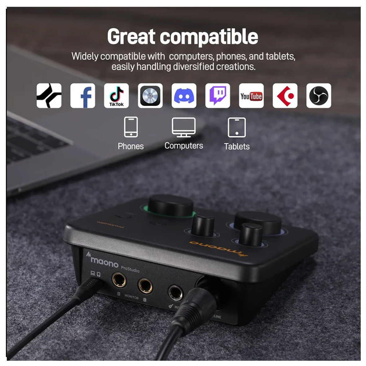 Maono PS22 Lite USB Audio Interface For PC