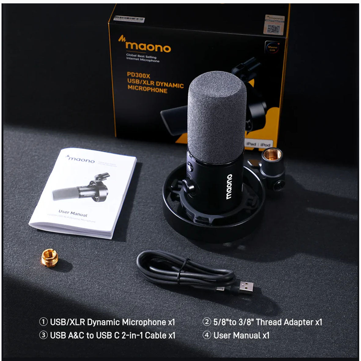 MAONO PD300X USB/XLR Dynamic Microphone