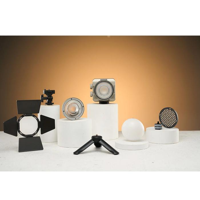 Avangarde AV-PL40 RGB Portable LED Light Kit I (Light Head, Hotshoes, Lens, Dome Diffuser, Bardoor Kit, Desktop Tripod and Hard Case)