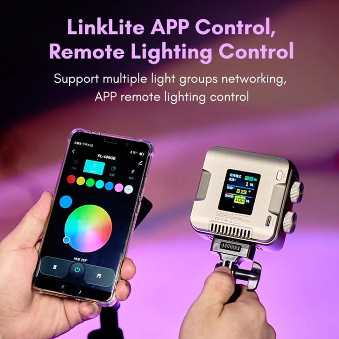 Avangarde AV-PL40 RGB Portable LED Light Kit I (Light Head, Hotshoes, Lens, Dome Diffuser, Bardoor Kit, Desktop Tripod and Hard Case)