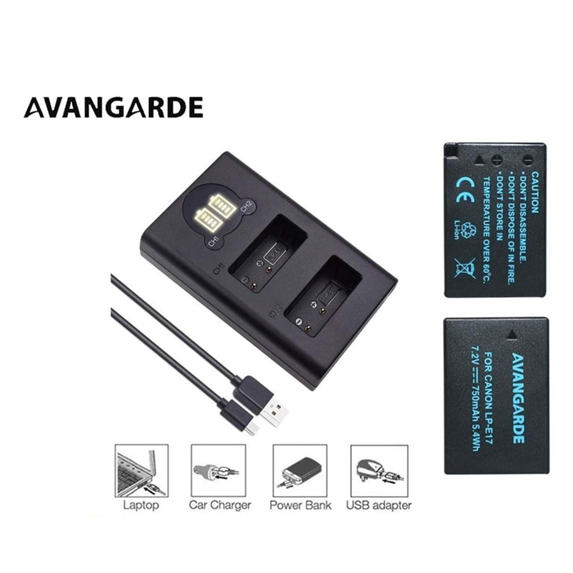 Avangarde Charger Kit LP-E17 Battery and DL-LPE17 Charger