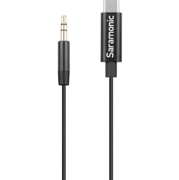 Saramonic SR-C2001 3.5mm TRS Male to USB Type-C Adapter Cable for Mono/Stereo Audio to Android (9") BND