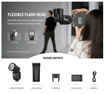 Neewer Z2PRO-F 76Ws TTL Round Head Flash Speedlite For Fujiflm