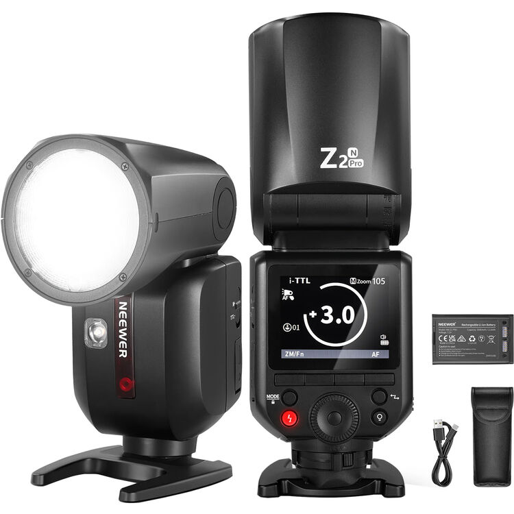 Neewer Z2PRO-N 76Ws TTL Round Head Flash Speedlite For Nikon