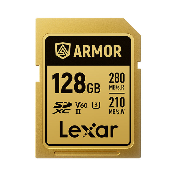 LEXAR ARMOR GOLD SDXC UHS-II 128GB W 210MB/s R 280MB/s LSDAMGL128G-RNNNG