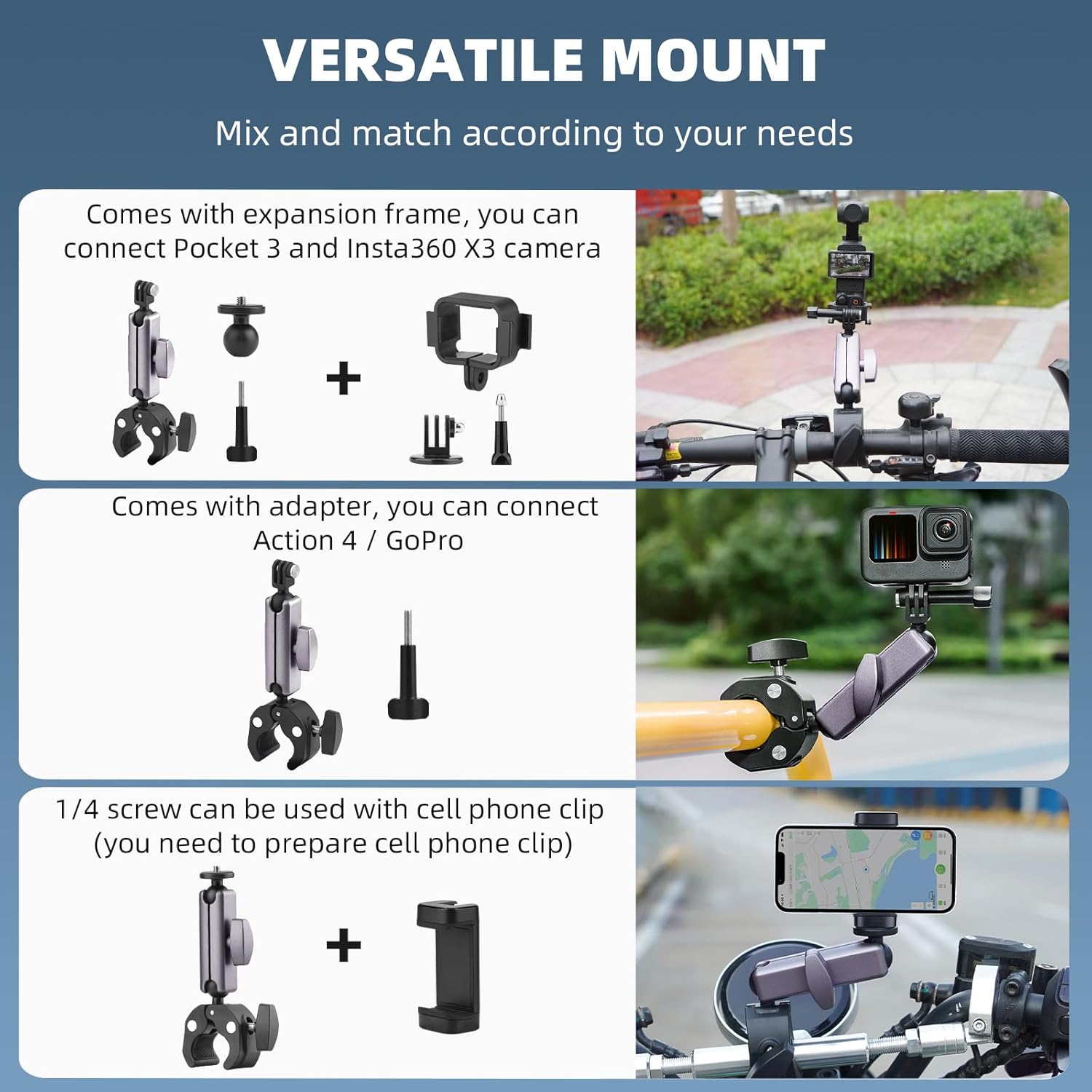 BRDRC Action Camera/POCKET 3 Cycling Mount EW10201