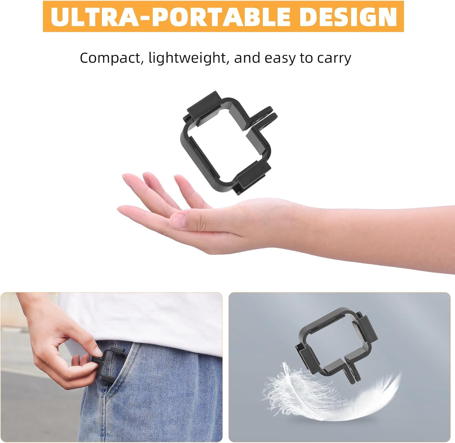 BRDRC OSMO POCKET 3 pairs of cold shoe plastic adapter frame EW10107