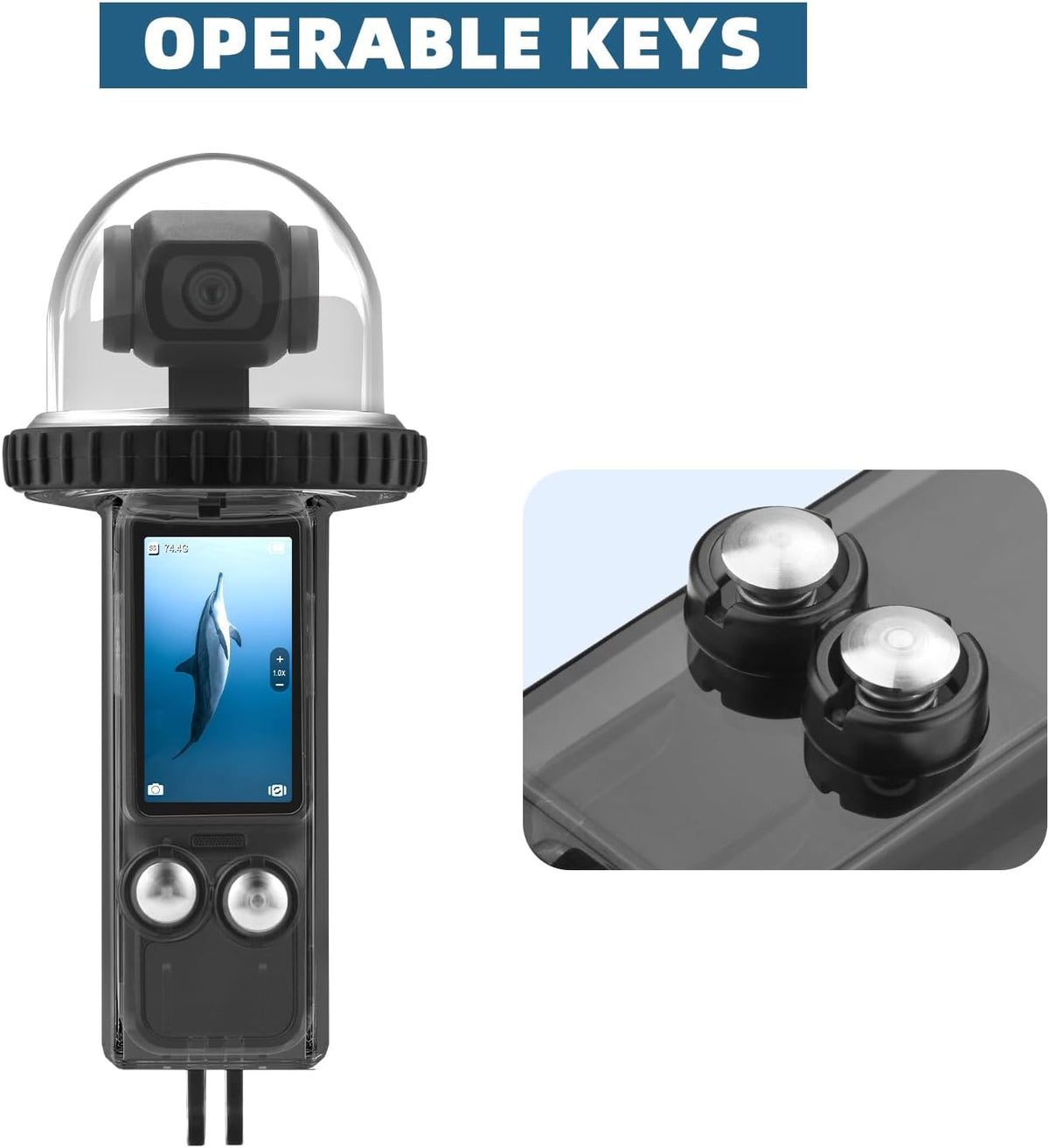 BRDRC OSMO POCKET 3 Waterproof Case Transparent Black EW10136_2