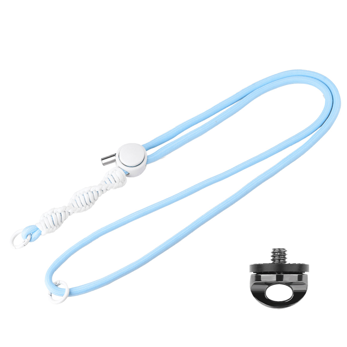 BRDRC POCKET 3 Adjustable Lanyard (Light Blue Rope White Knot) PO3014_4
