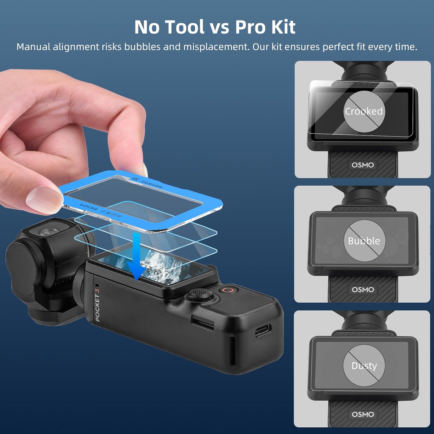 BRDRC POCKET 3 Screen Tempered Film sticking tool (two sets) PO3027_2