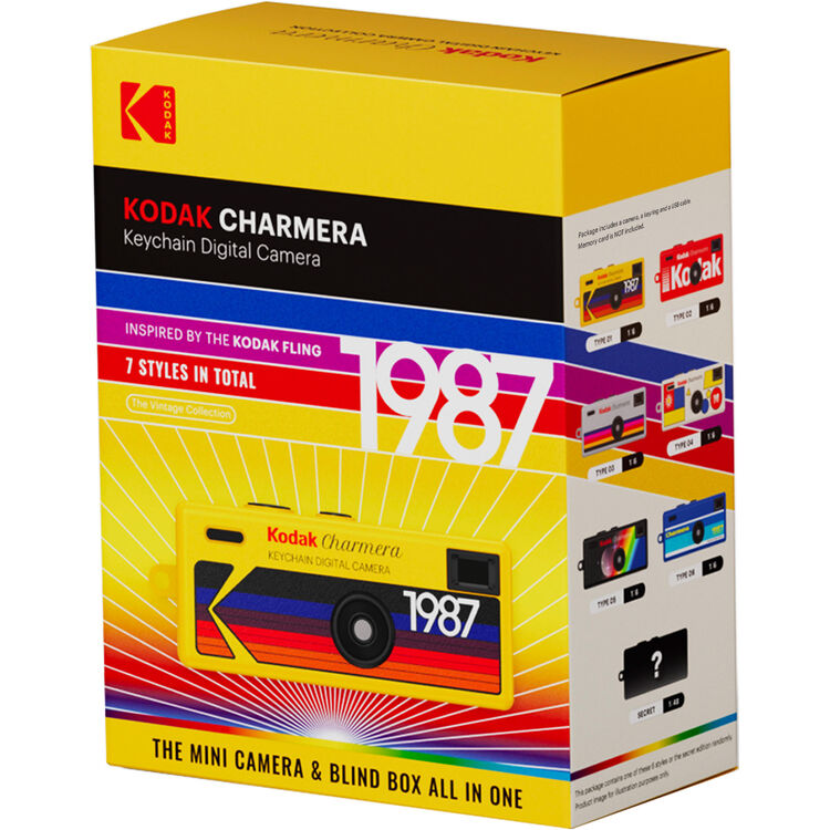 Kodak Charmera Key Chain Digital Camera (Random Style Blind Box) with Sandisk Ultra MicroSD 32GB