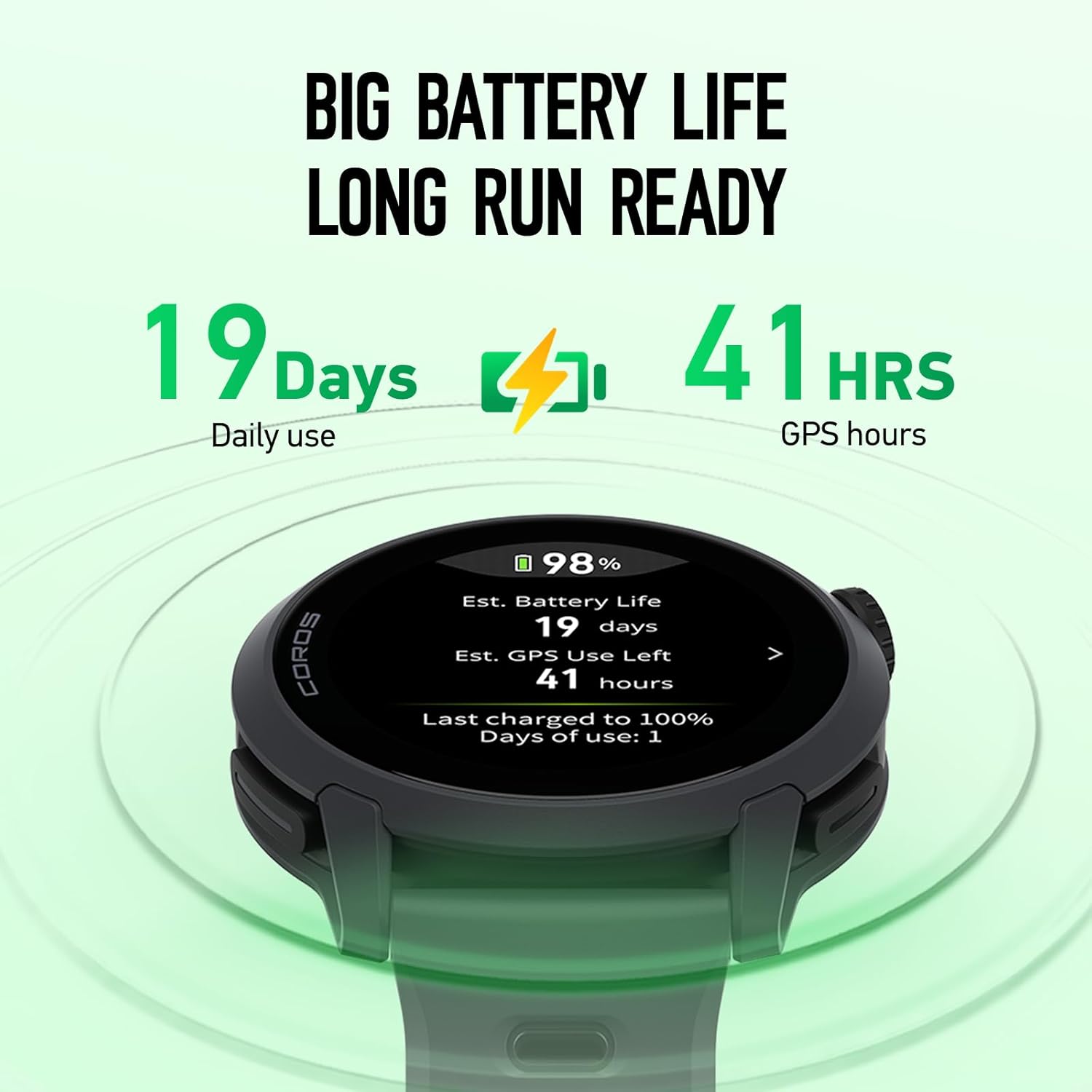 COROS PACE 4 Amoled Ultralight GPS Running Watch - BLACK