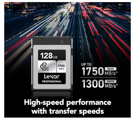 Lexar 128GB Professional CFexpress Type-B Silver Memory Card