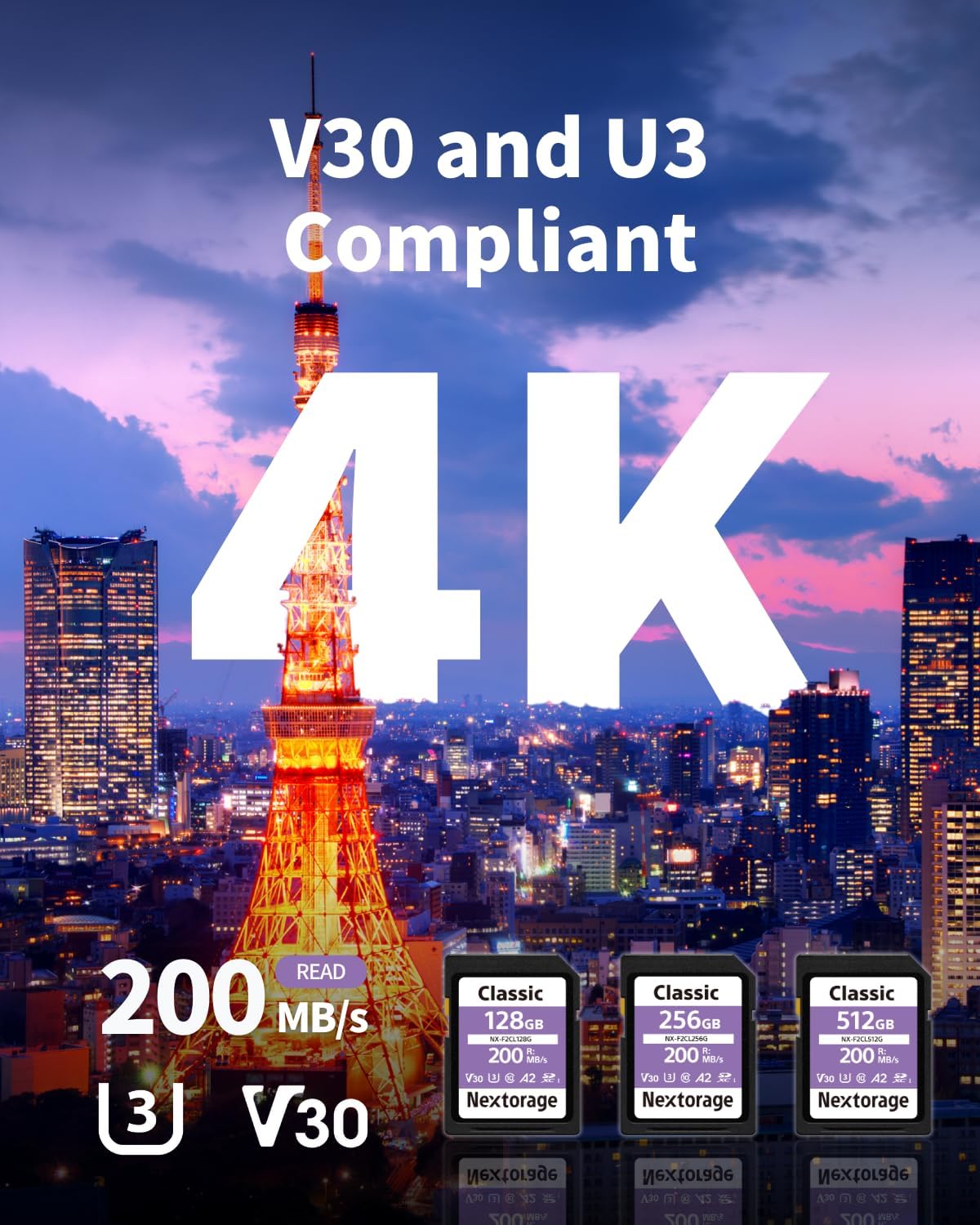 Nextorage NX-F2CL SDXC UHS I 128GB 200MB/s Max Read Speed