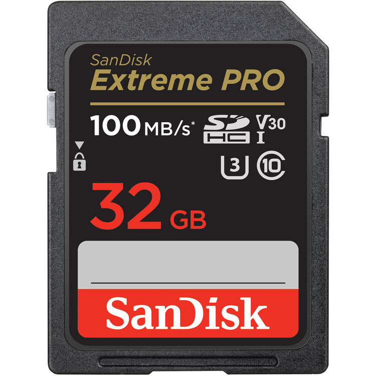 SanDisk Extreme Pro SDHC UHS-I Card 32GB R100MB/s W90MB/s