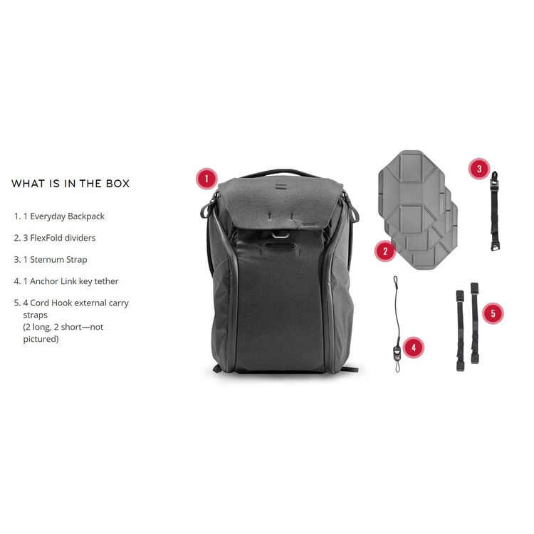 Peak Design BEDB-20-BK-3 Everyday Backpack V2 20L Black