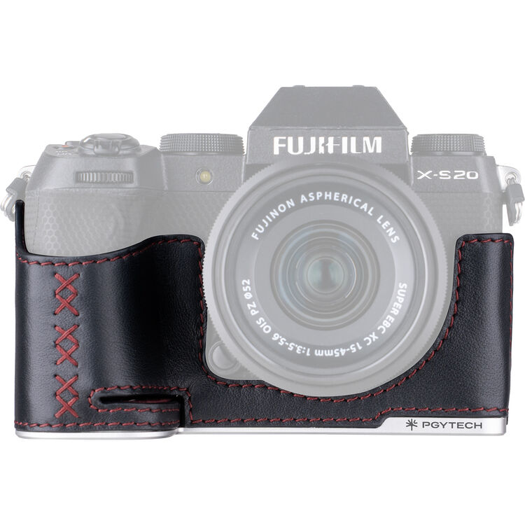 PGYTECH Leather Camera Case for FUJIFILM X-S20 Midnight Black P-CB-540