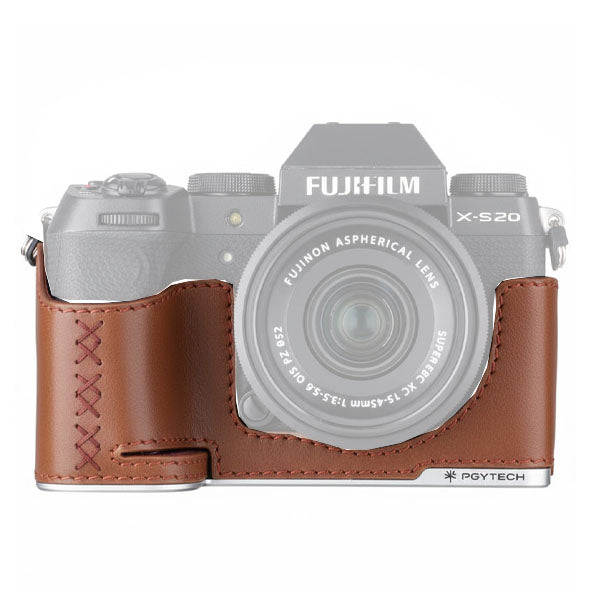 PGYTECH Leather Camera Case for FUJIFILM X-S20 Clay Brown P-CB-541