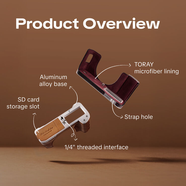 PGYTECH Leather Camera Case for FUJIFILM X-T5 Clay Brown P-CB-553