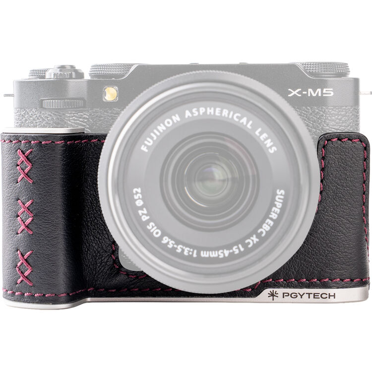 PGYTECH Leather Camera Case for FUJIFILM X-M5 Midnight Black P-CB-543
