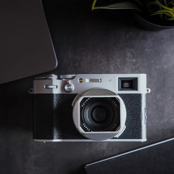SquareHood Mk III for Fuji X100 Cameras (Silver)