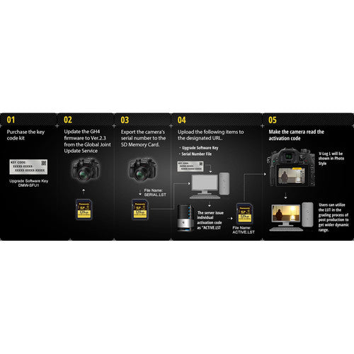 Panasonic DMW-SFU1GU V-Log L Firmware Upgrade for Lumix GH5